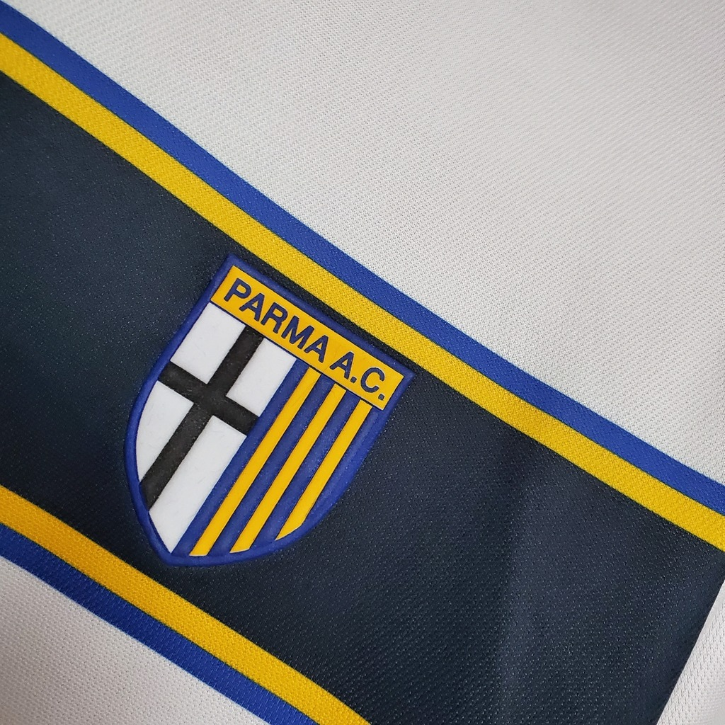 Camisa Parma II 2002/2003 - Retrô Champion - Branca com detalhes em preto