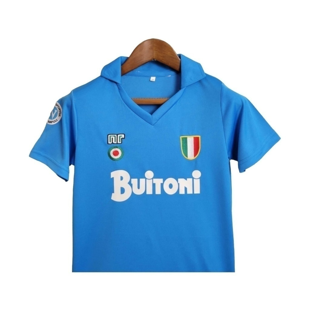 Conjunto Infantil Napoli I 1987/1988 - Retrô Ennere - Azul