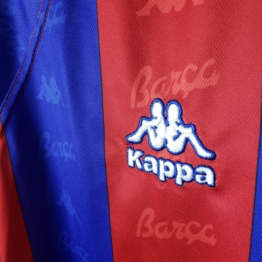 Camisa Barcelona 1996/1997 - Retrô Kappa - Azul e Grená