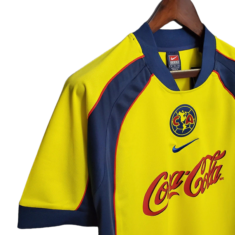 Camisa América-MEX I 2001/2002 - Retrô Nike - Amarela
