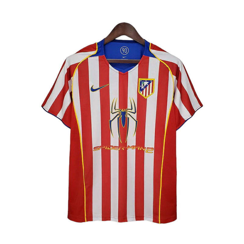 Camisa Atlético Madrid 2004/2005 - Retrô Nike - Vermelha e Branca