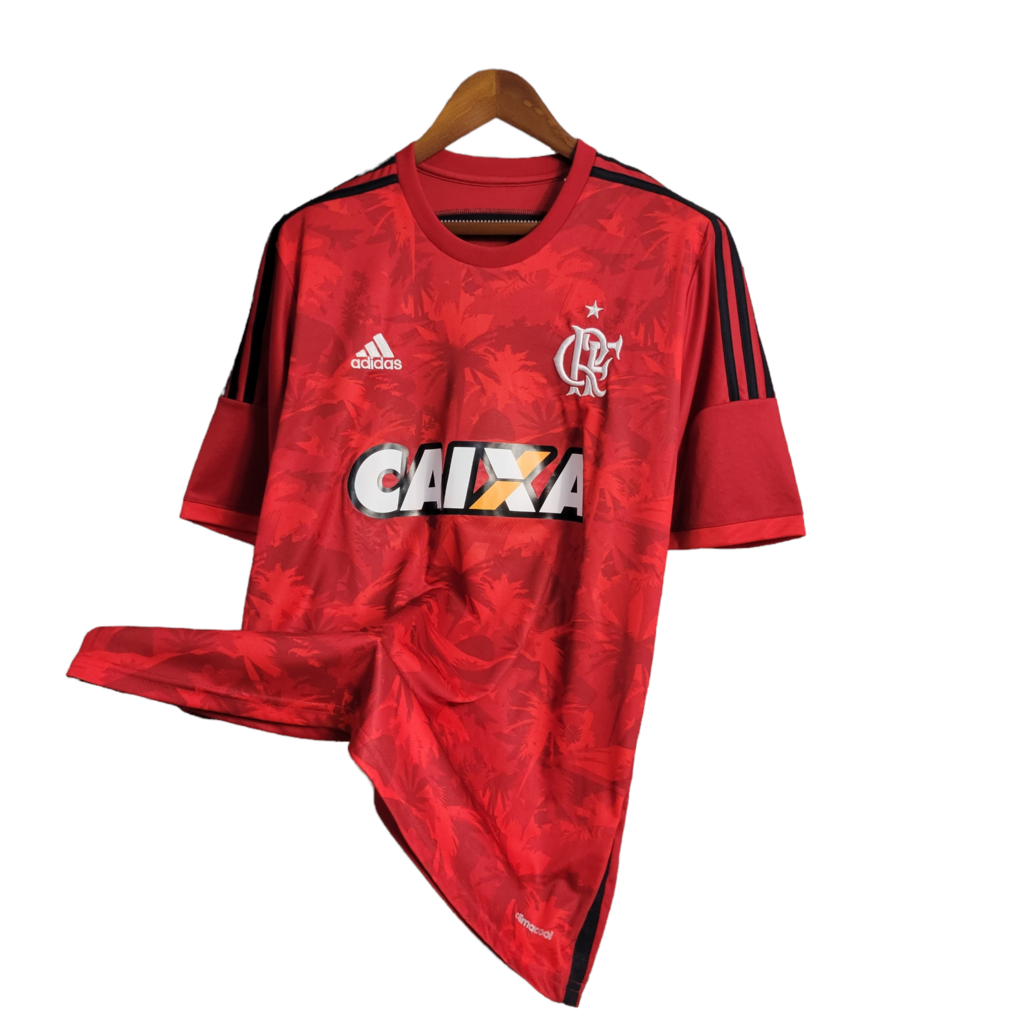 Camisa Flamengo I 2014 - Retrô Adidas - Vermelha com detalhes em preto e branco