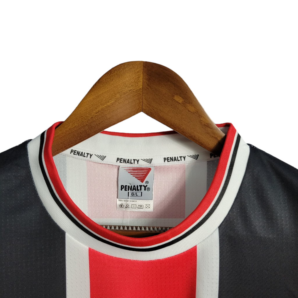 Camisa São Paulo II 2000 - Retrô Penalty - Tricolor com símbolo da Motorola