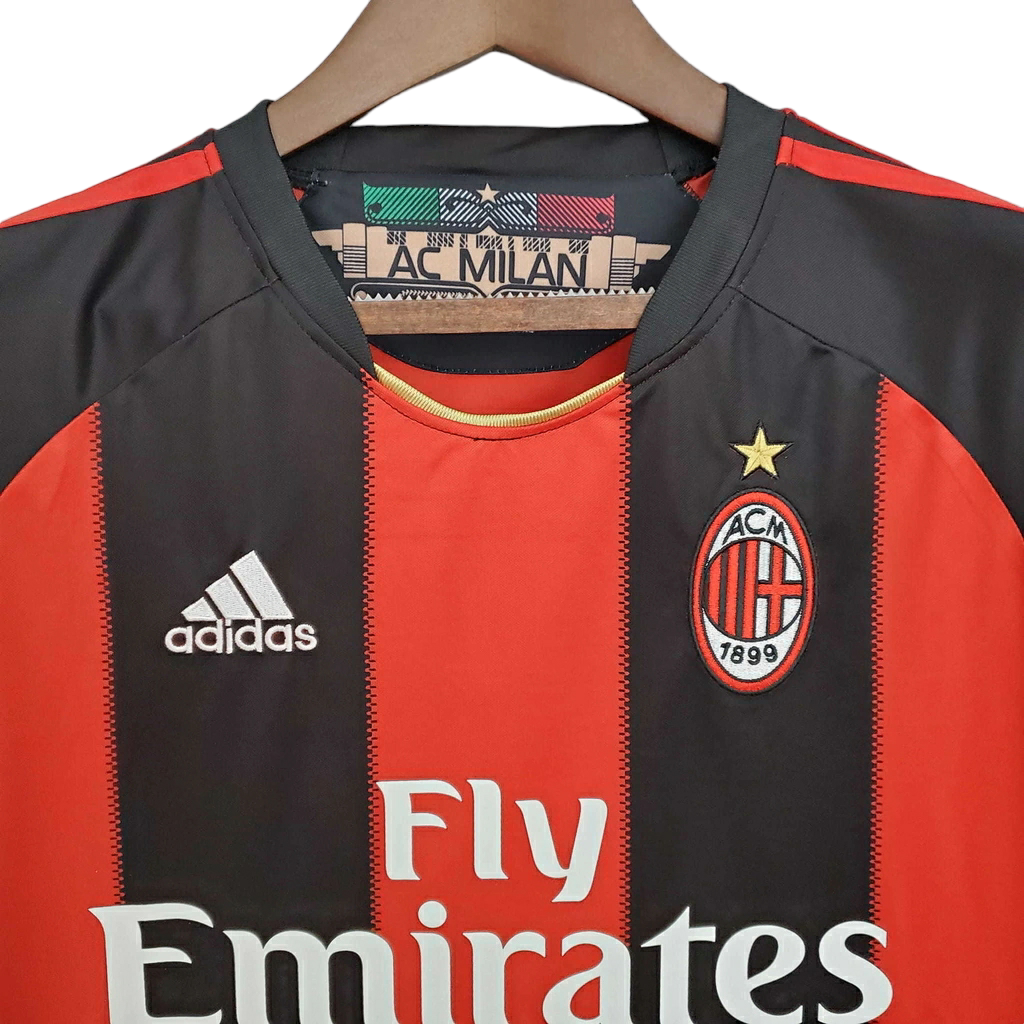 Camisa AC Milan I 2010/2011 - Retrô Adidas - Vermelha e preta