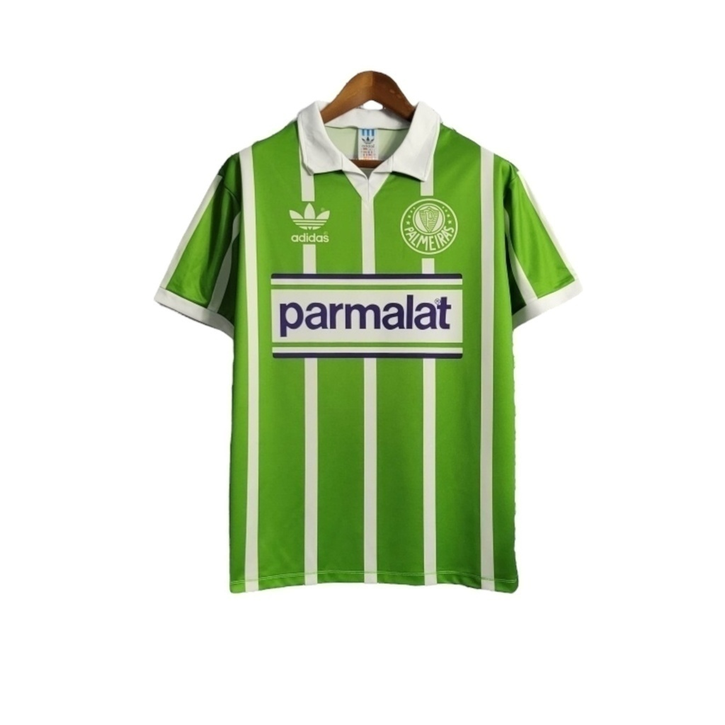 Camisa Palmeiras I 1992/1993 - Retrô Adidas - Verde com listras em branco