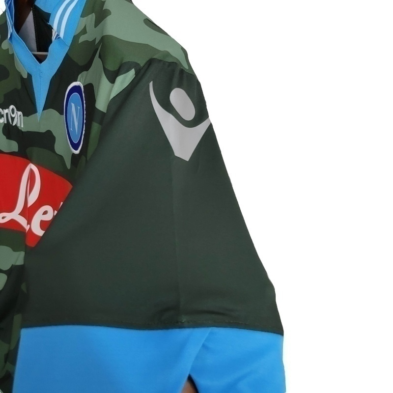Camisa Napoli I 2013/2014 - Retrô Macron - Verde com detalhes em azul