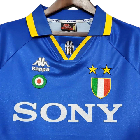 Camisa Juventus II 1995/1997 - Retrô Kappa - Azul com detalhes em amarelo