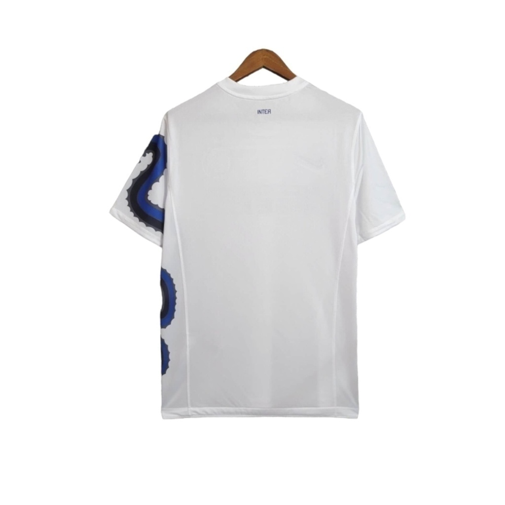 Camisa Inter de Milão II 2010/2011 - Retrô Nike - Branca com detalhes em azul
