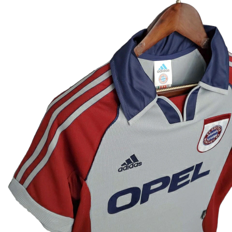 Camisa Bayern Munich 1998/1999 - Retrô Adidas - Vermelha e cinza