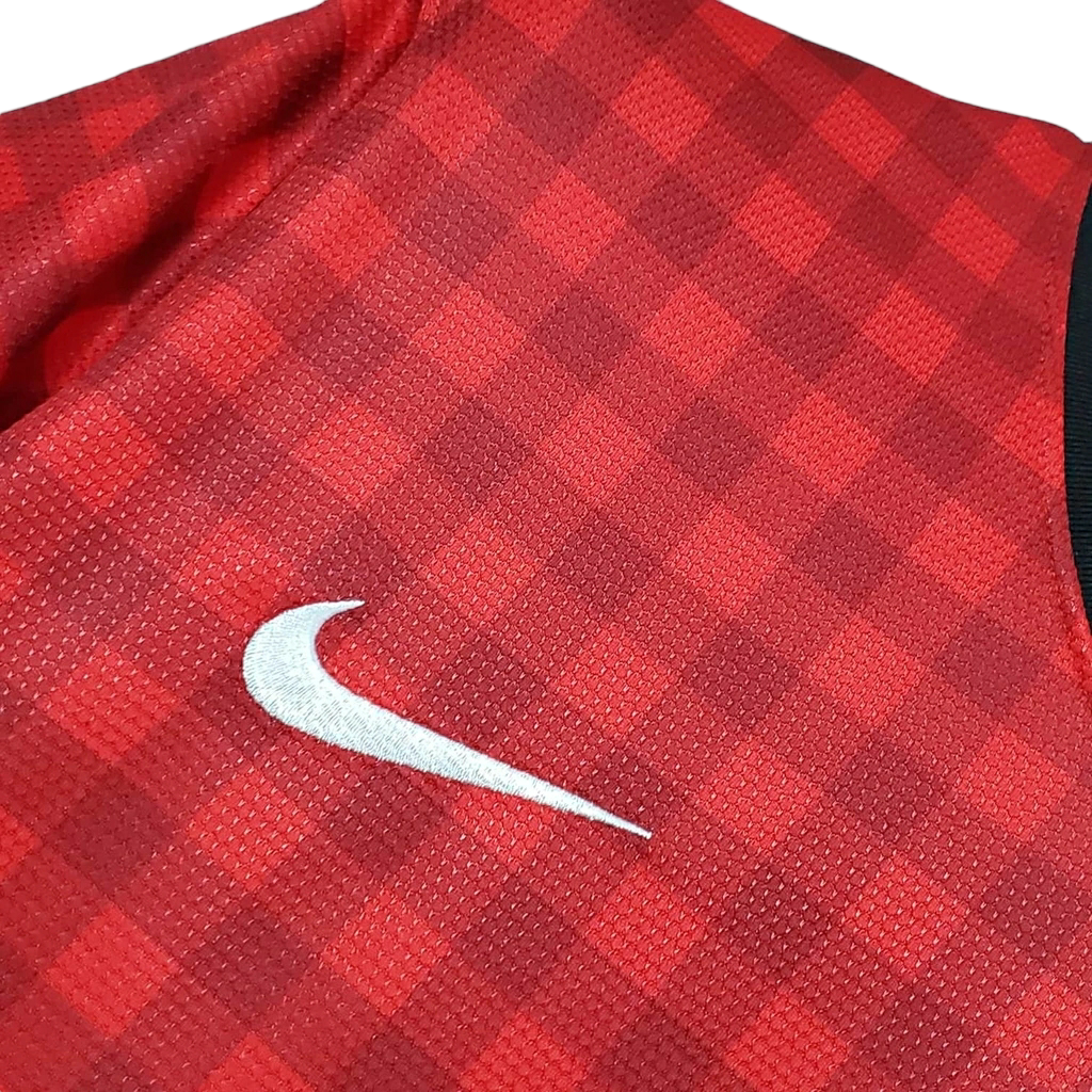 Camisa Manchester United 2012/2013 - Retrô Nike - Vermelha Xadrez