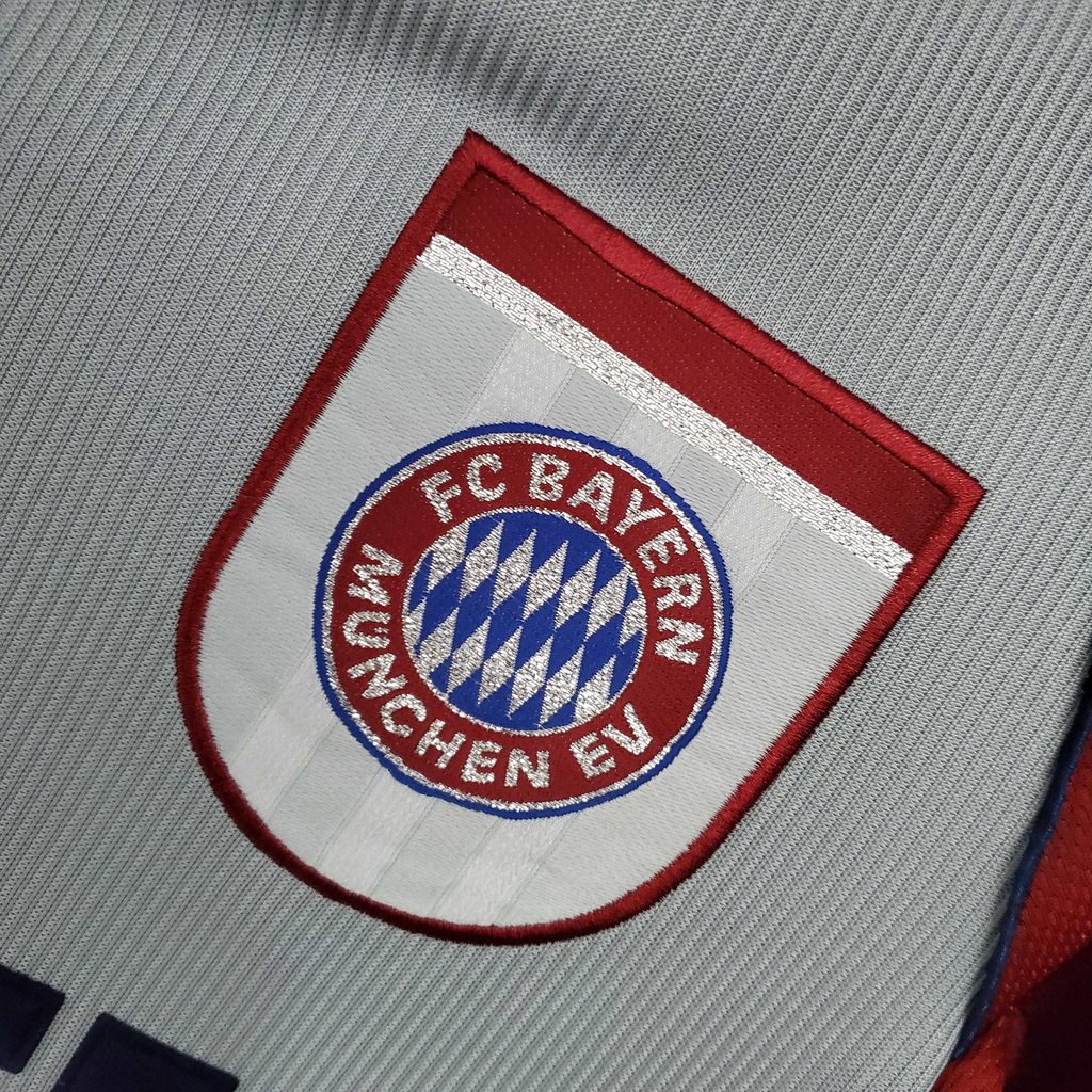 Camisa Bayern Munich 1998/1999 - Retrô Adidas - Vermelha e cinza