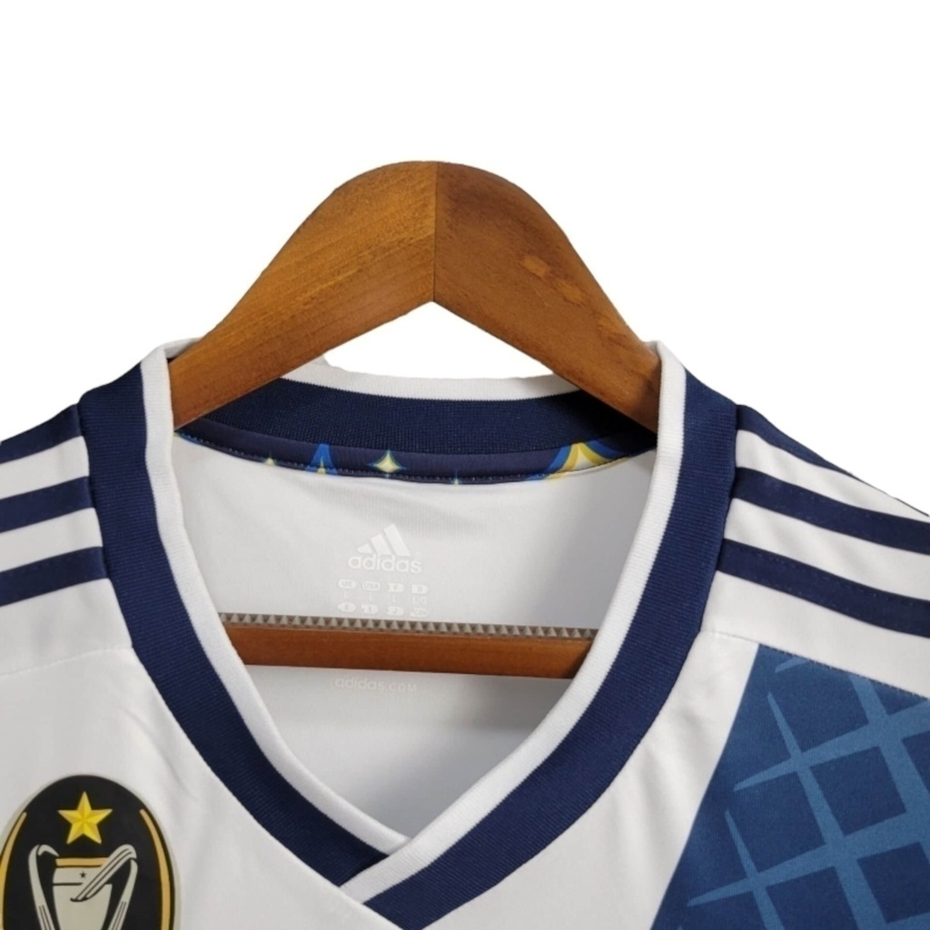 Camisa Los Angeles Galaxy II 2012 - Retrô Adidas - Branca com detalhes em azul com todos os patrocínios