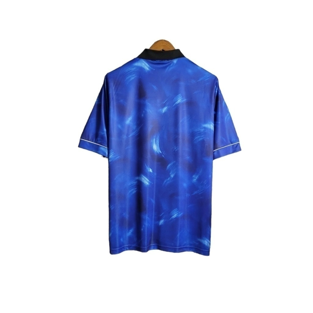Camisa Newcastle 1993/1995 - Retrô Asics - Azul com detalhes em branco e preto
