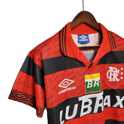 Camisa Flamengo I 1995 - Retrô Umbro - Vermelha e Preta