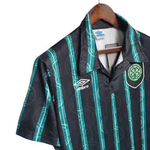 Camisa Celtic 1992/1993 - Retrô Umbro - Preta e Verde