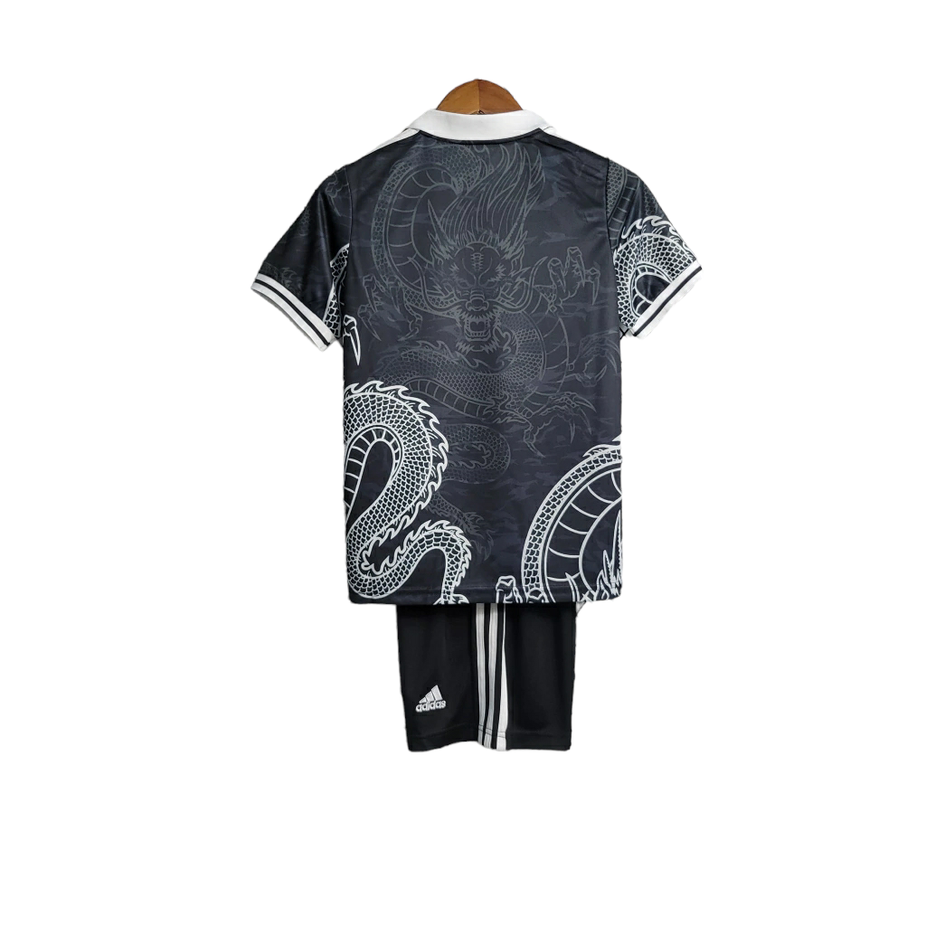 Conjunto Infantil Real Madrid II 2014/2015 - Retrô Adidas - Preto