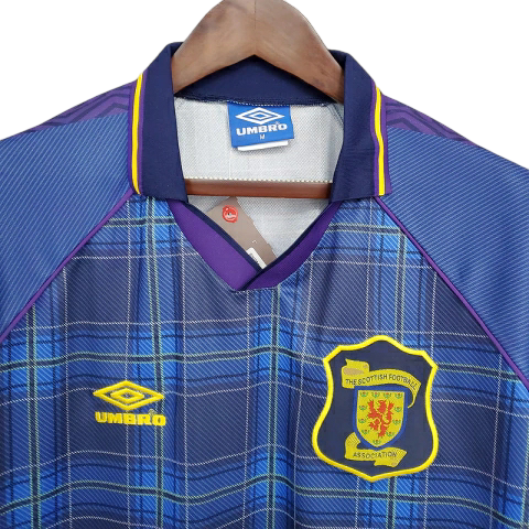 Camisa Seleção da Escócia 1994/1996 - Retrô Umbro - Azul