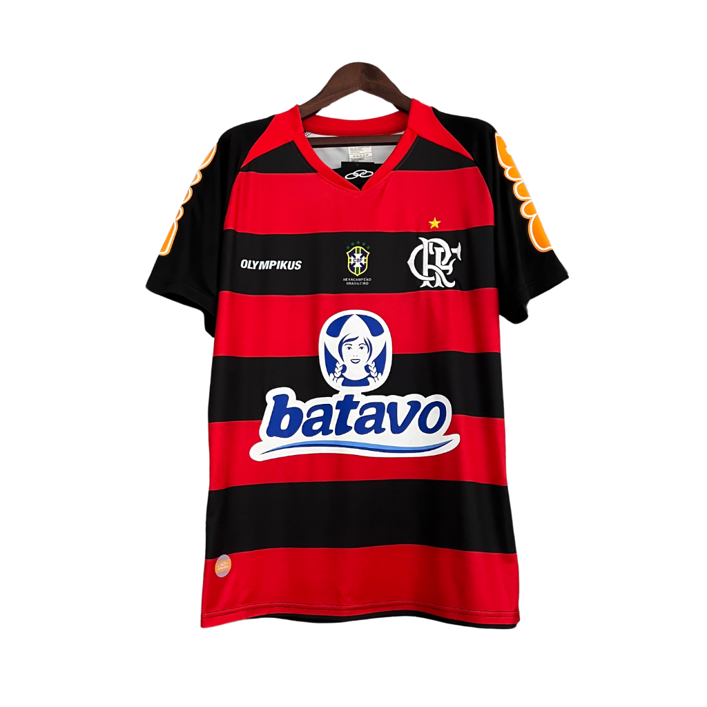 Camisa Flamengo 2010 - Retrô Olympikus - Vermelha e Preta