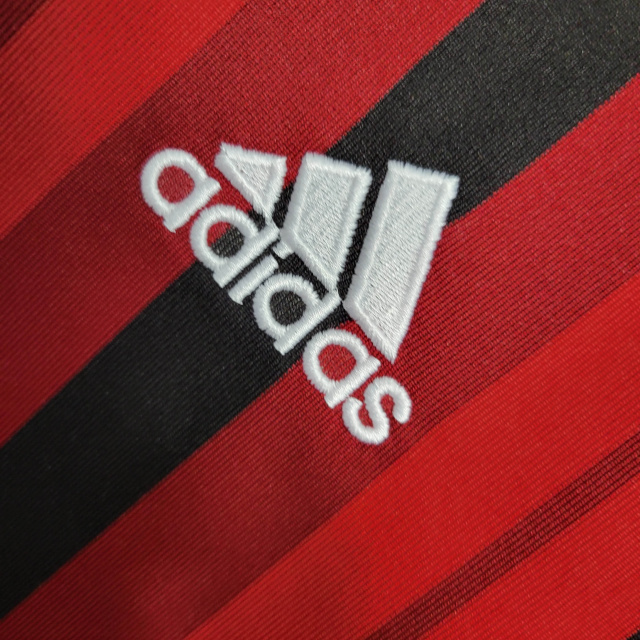 Camisa AC Milan I 2014/2015 - Retrô Adidas - Vermelha e preta com detalhes em branco
