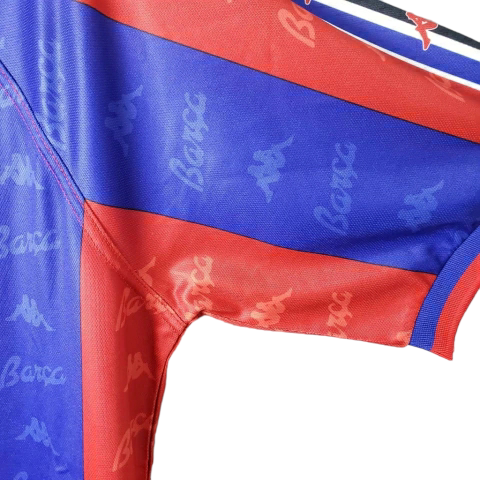 Camisa Barcelona 1996/1997 - Retrô Kappa - Azul e Grená