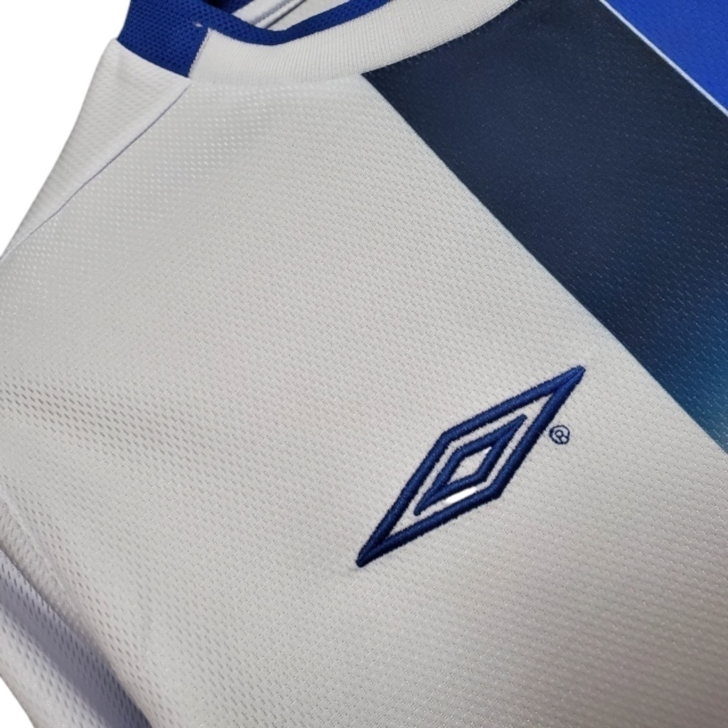 Camisa Chelsea II 2003/2005 Manga Longa - Retrô Umbro - Branca com detalhes em azul