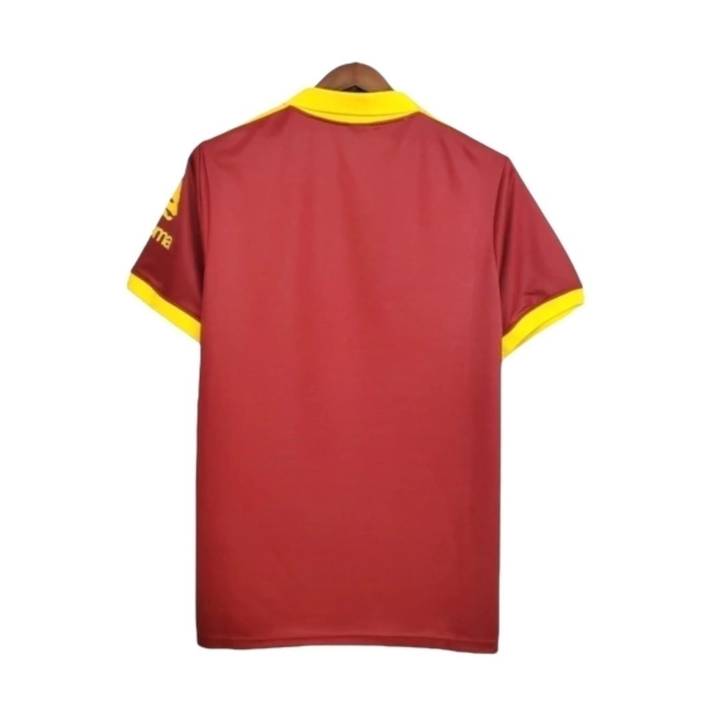 Camisa Roma I 1991/1992 - Retrô Adidas - Vermelha com detalhes em amarelo