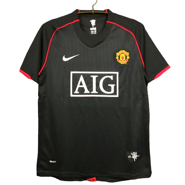 Camisa Manchester United 2007/2008 - Retrô Nike - Preta