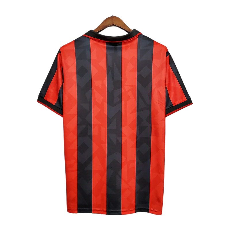 Camisa AC Milan I 1993/1994 - Retrô Lotto - Vermelha e preta