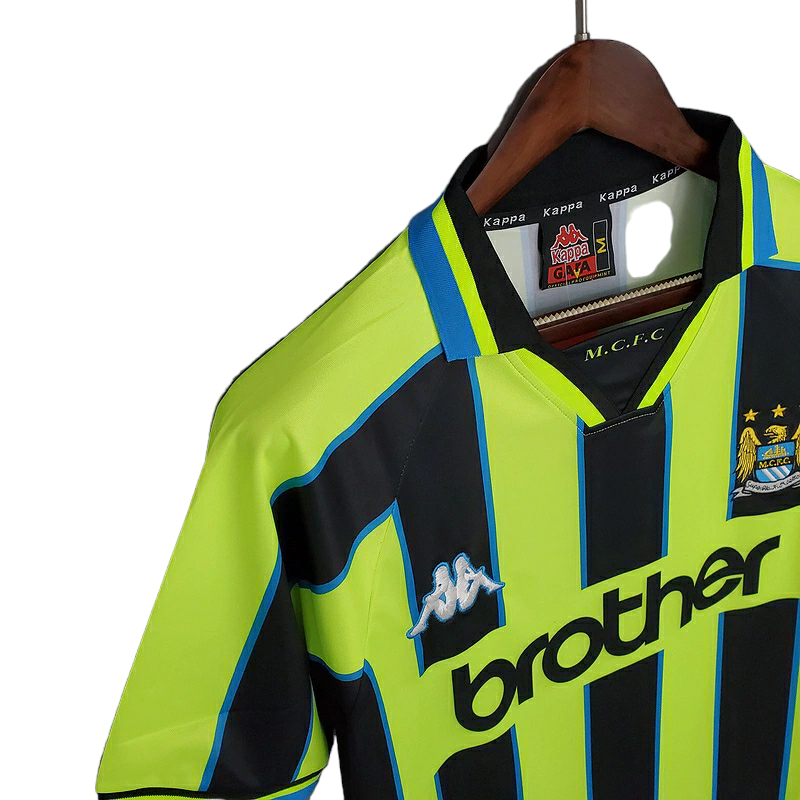 Camisa Manchester City 1998/1999 - Retrô Kappa - Amarela e Preta