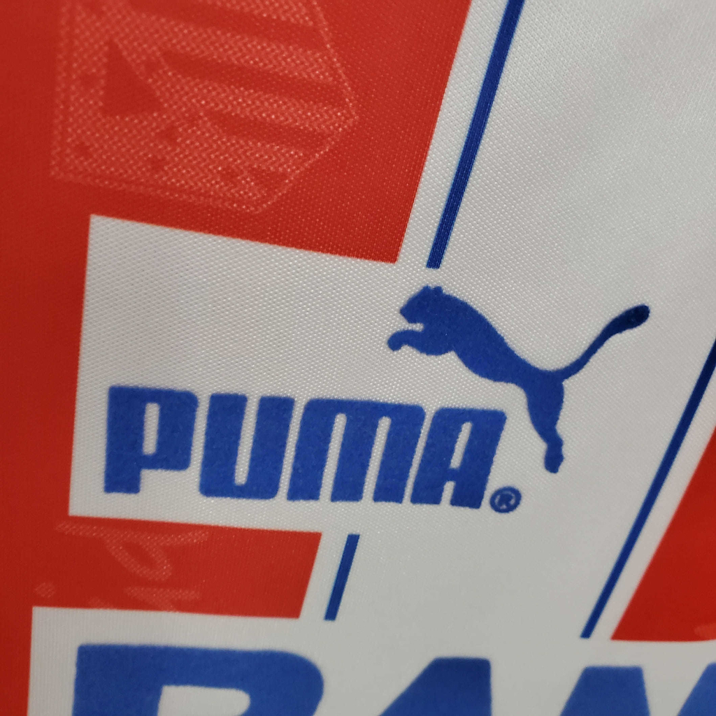 Camisa Atlético Madrid 1996/1997 - Retrô Puma - Branca e Vermelha