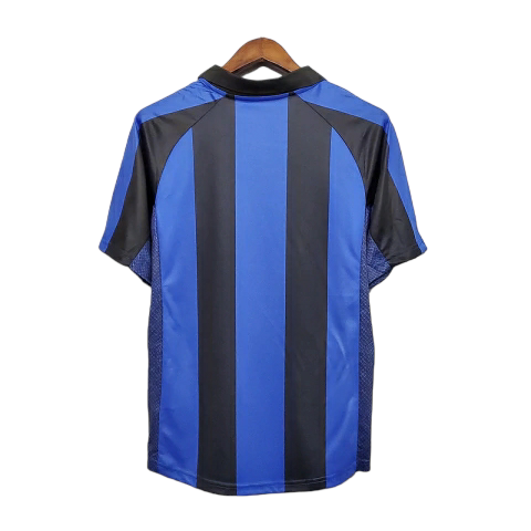 Camisa Inter de Milão I 2001/2002 - Retrô Nike - Azul e preta