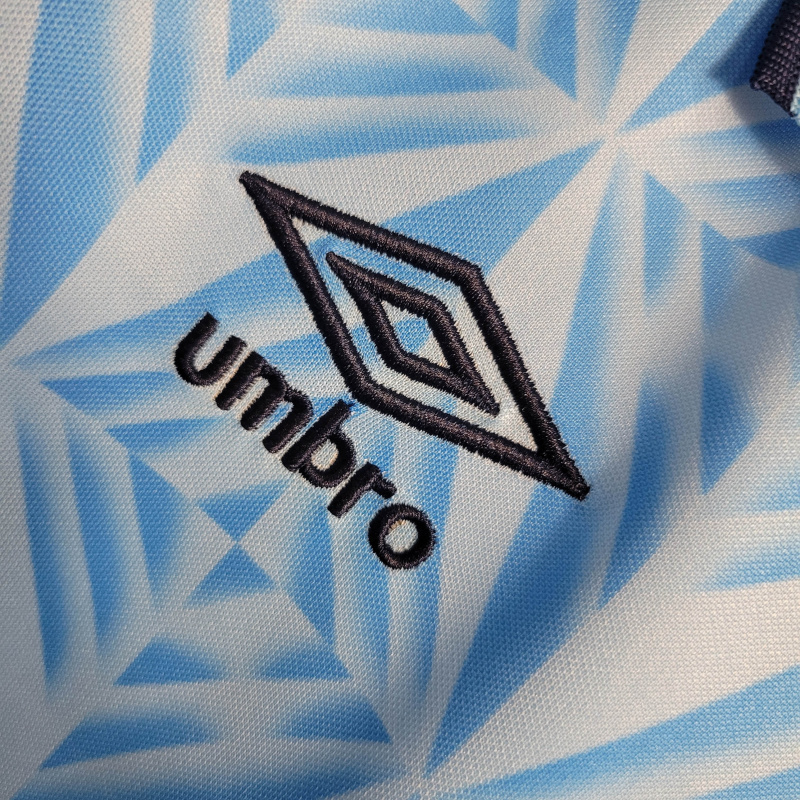 Camisa Lazio 1991 - Retrô Umbro - Azul com detalhes em branco