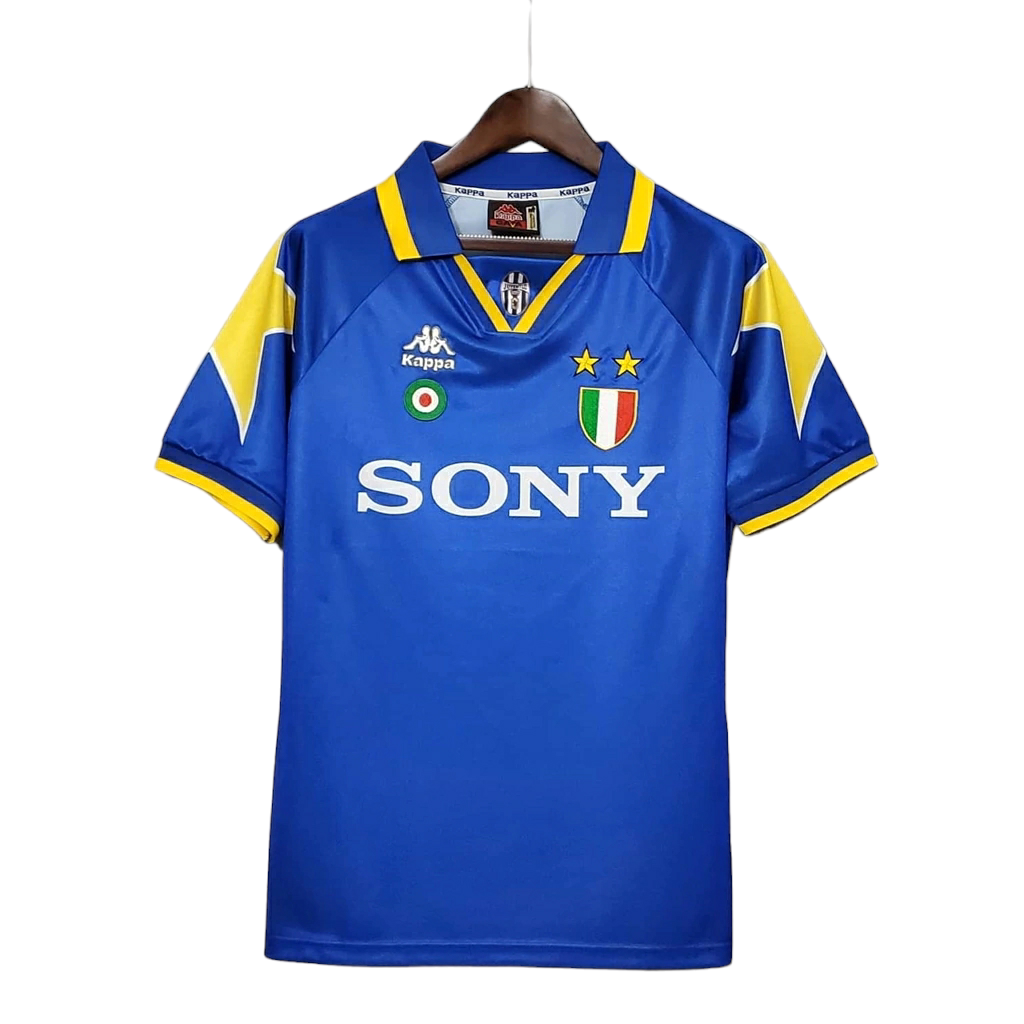 Camisa Juventus II 1995/1997 - Retrô Kappa - Azul com detalhes em amarelo