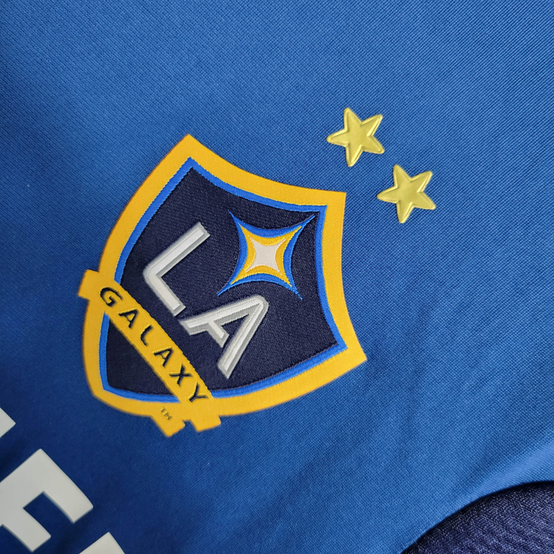 Camisa Los Angeles Galaxy II 2011/2012 Manga Longa - Retrô Adidas - Azul com detalhes em branco e amarelo