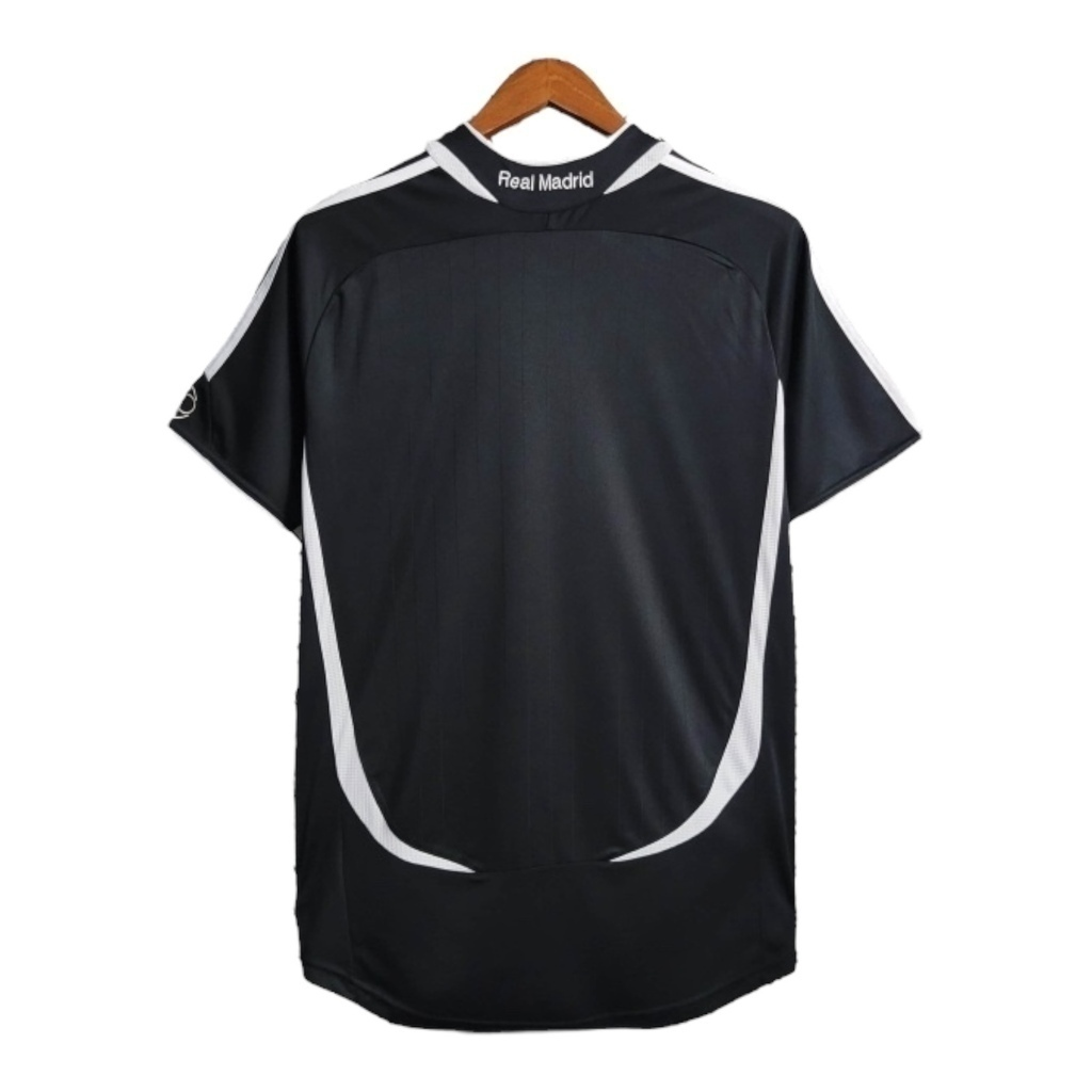 Camisa Real Madrid 2006/2007 - Retrô Adidas - Preta com detalhes em branco