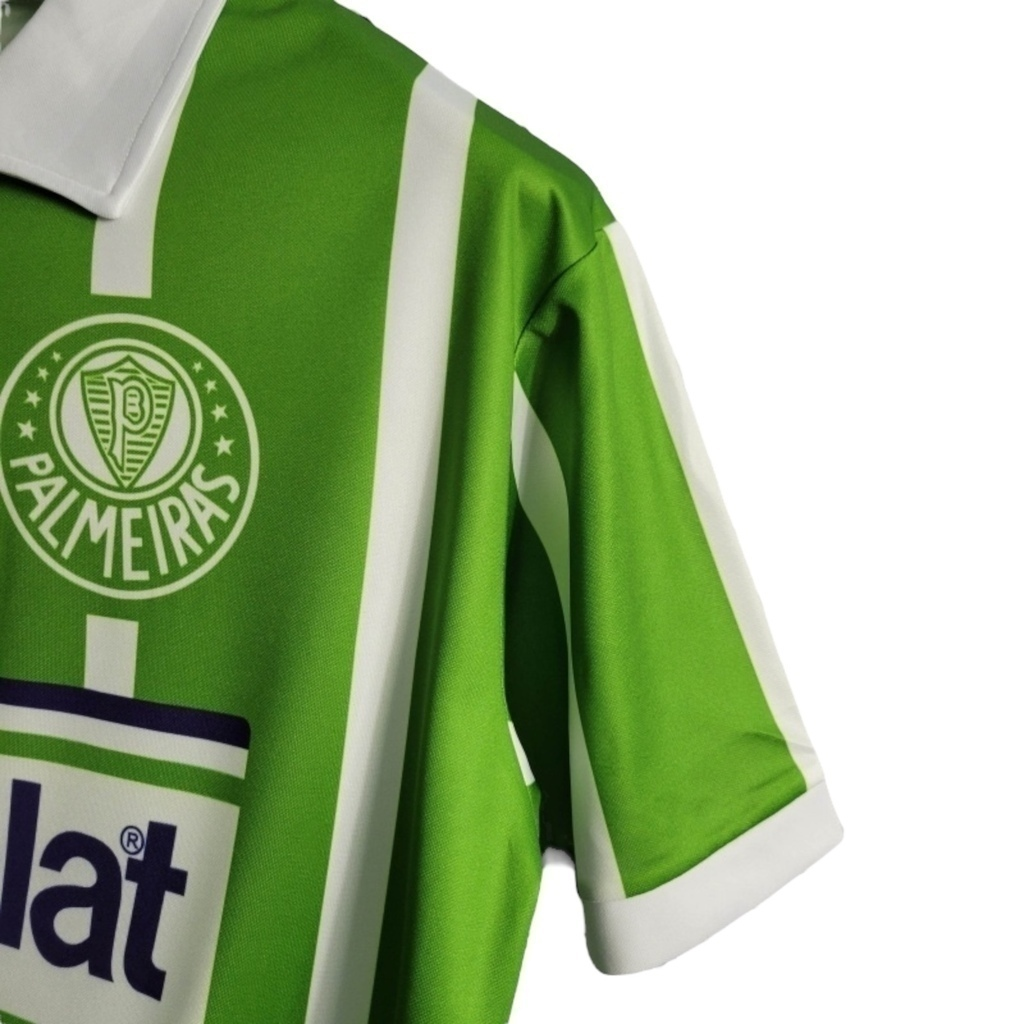 Camisa Palmeiras I 1992/1993 - Retrô Adidas - Verde com listras em branco