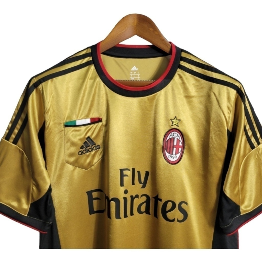 Camisa AC Milan III 2013/2014 - Retrô Adidas - Dourada com detalhes em preto