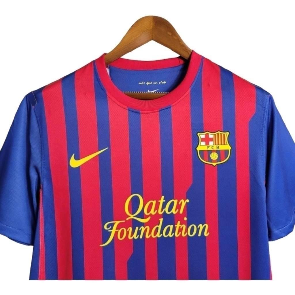 Camisa Barcelona I 2011/2012 - Retrô Nike - Azul e vermelha