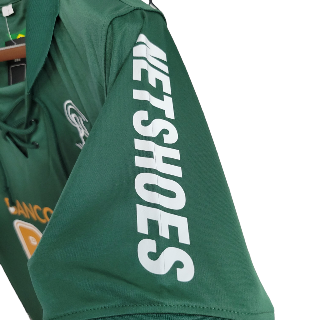Camisa Cruzeiro II Edição Especial Palestra 2011 - Retrô - Verde e branco com Patrocínio Banco BMG