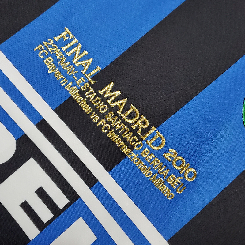 Camisa Inter de Milão I 2009/2010 - Retrô Nike - Azul e preta