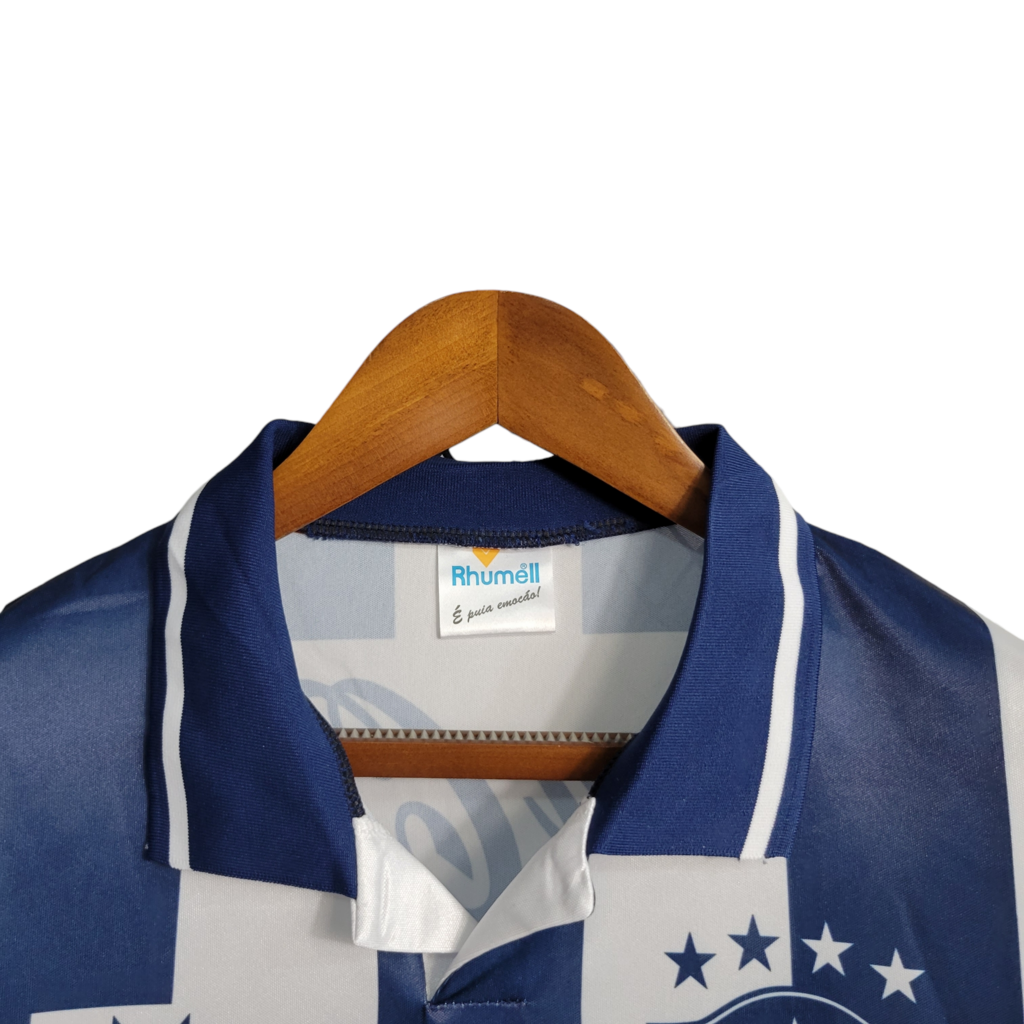 Camisa Botafogo I 1994 - Retrô Rhumell - Preta e branca com patrocínio da coca cola