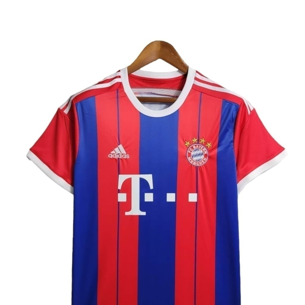 Camisa Bayern Munich I 2014/2015 - Retrô Adidas - Azul e vermelha