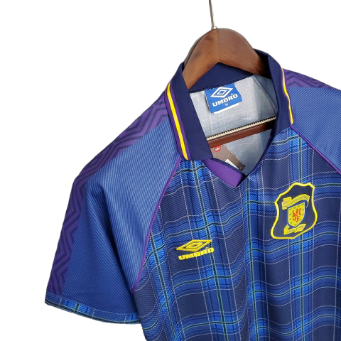 Camisa Seleção da Escócia 1994/1996 - Retrô Umbro - Azul