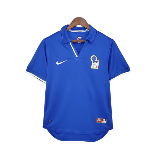 Camisa Seleção da Itália I 1998 - Retrô Nike - Azul