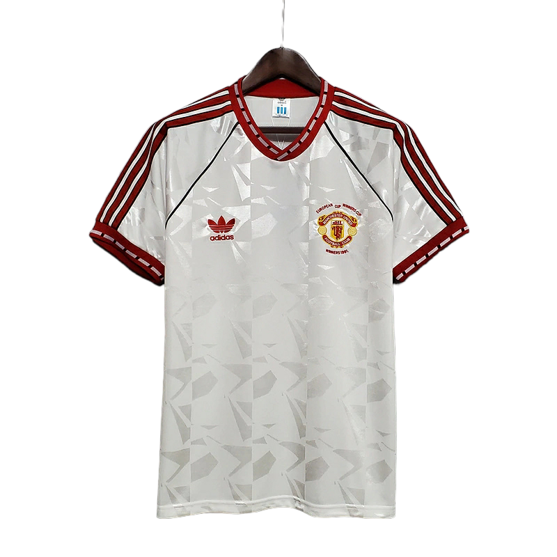 Camisa Manchester United 1991 - Retrô Adidas - Branca