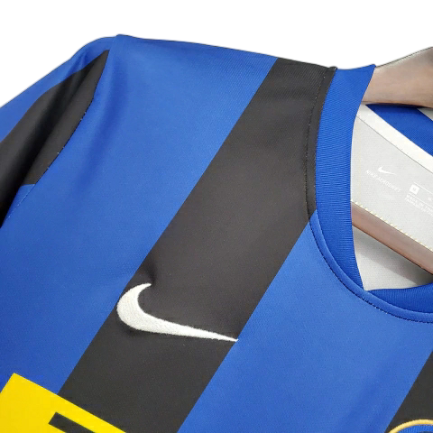 Camisa Inter de Milão I 2008/2009 - Retrô Nike - Azul e preta