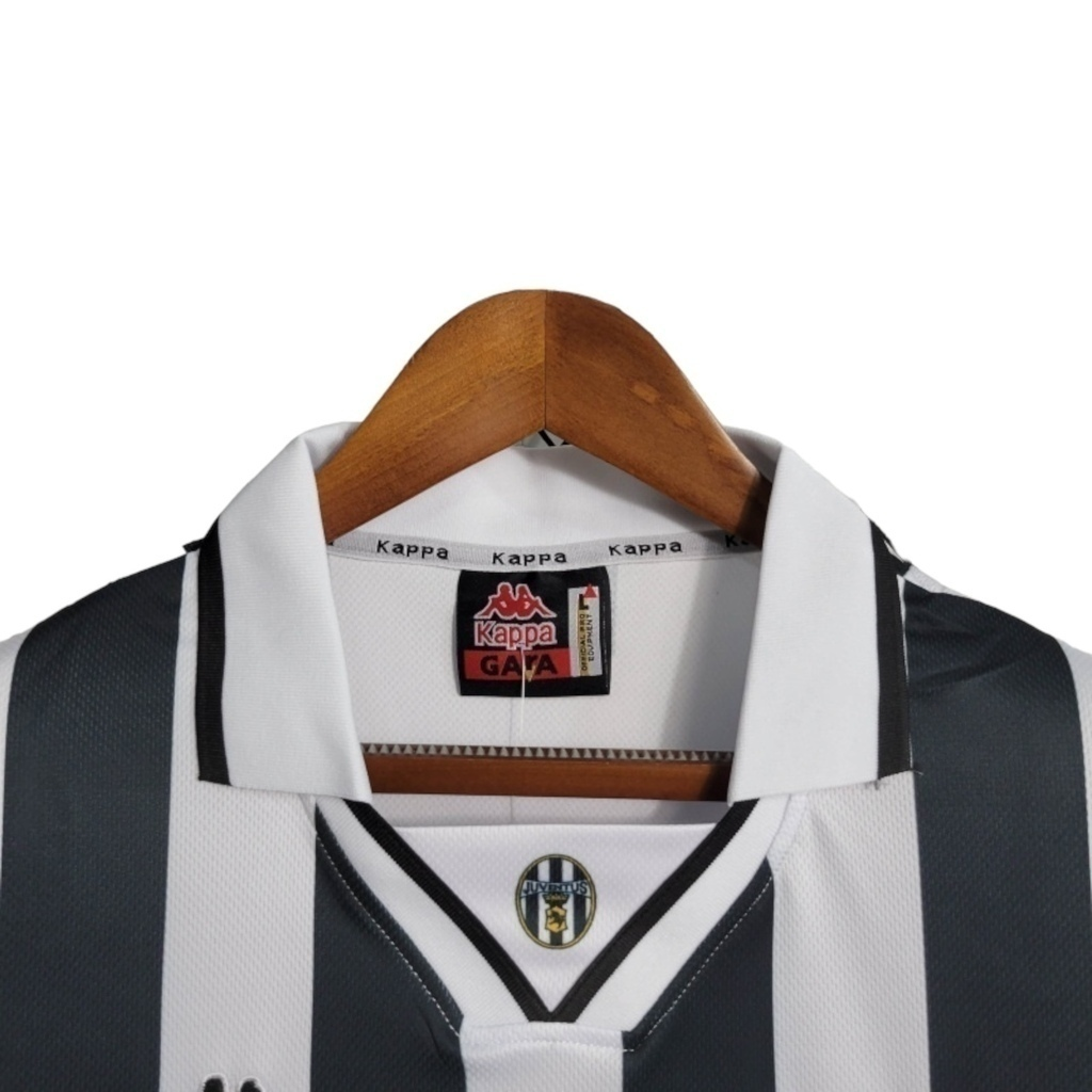 Camisa Juventus I 1995/1997 - Retrô Kappa - Branca e preta