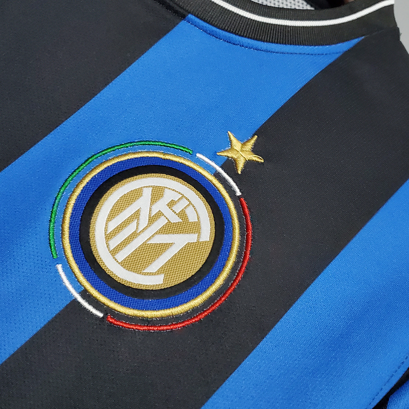 Camisa Inter de Milão I 2009/2010 - Retrô Nike - Azul e preta