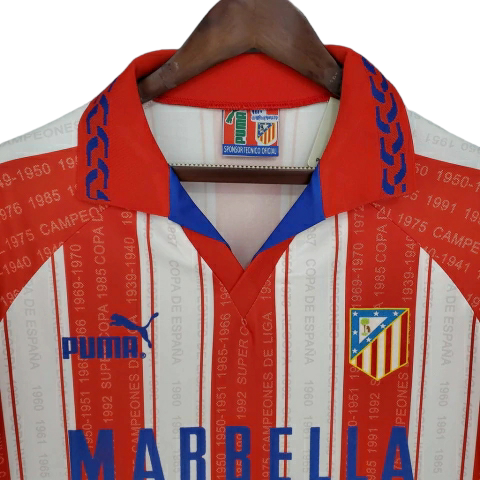 Camisa Atlético Madrid 1995/1996 - Retrô Puma - Branca e Vermelha