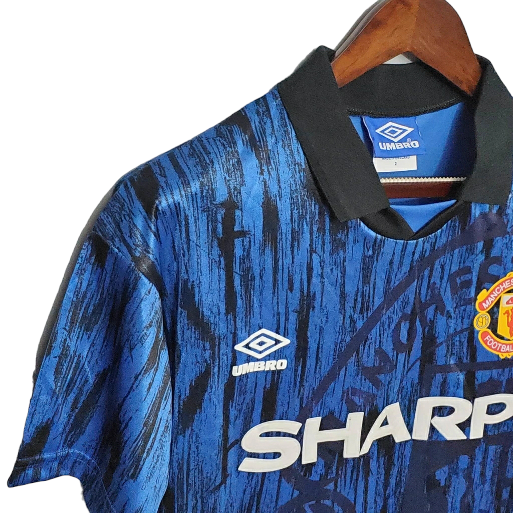 Camisa Manchester United 1992/1993 - Retrô Umbro - Azul